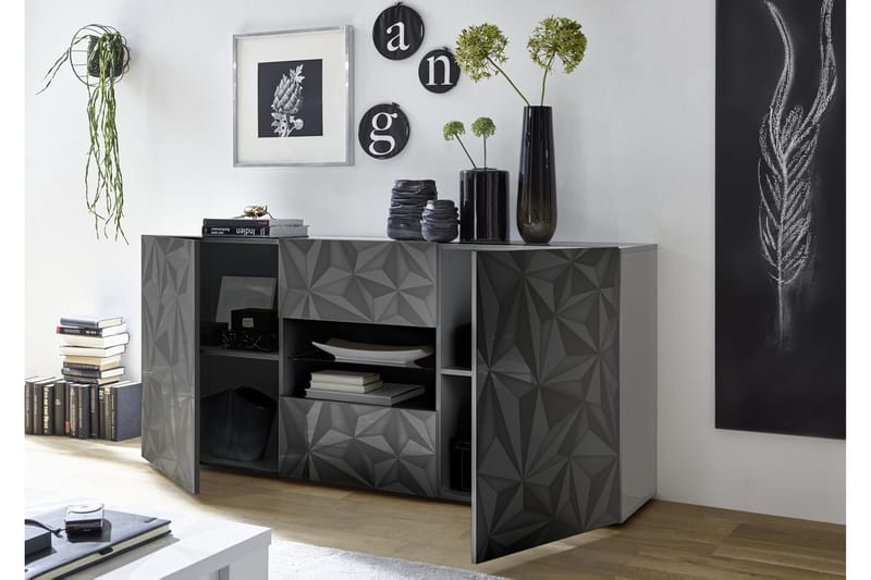 Fasett Skänk 181 cm - Grå - Förvaring - Förvaringsmöbler - Sideboard & skänk