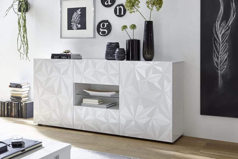 Fasett Skänk 181 cm - Vit - Sideboard & skänk