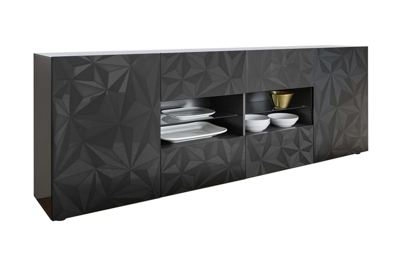Fasett Skänk 241 cm - Grå - Förvaring - Förvaringsmöbler - Sideboard & skänk