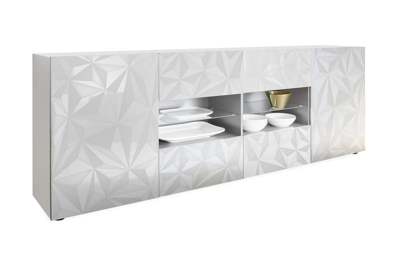 Fasett Skänk 241 cm - Vit - Förvaring - Förvaringsmöbler - Sideboard & skänk