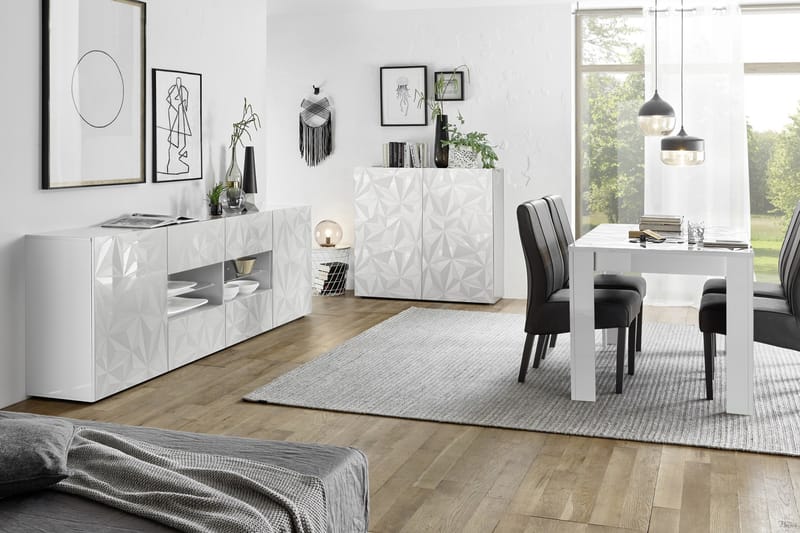 Fasett Skänk 241 cm - Vit - Förvaring - Förvaringsmöbler - Sideboard & skänk
