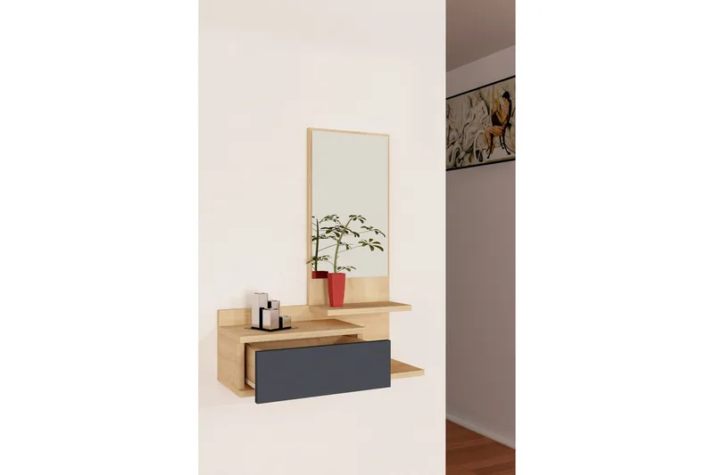 Filford Sideboard 60 cm - Antracit/Ek - Förvaring - Förvaringsmöbler - Sideboard & skänk