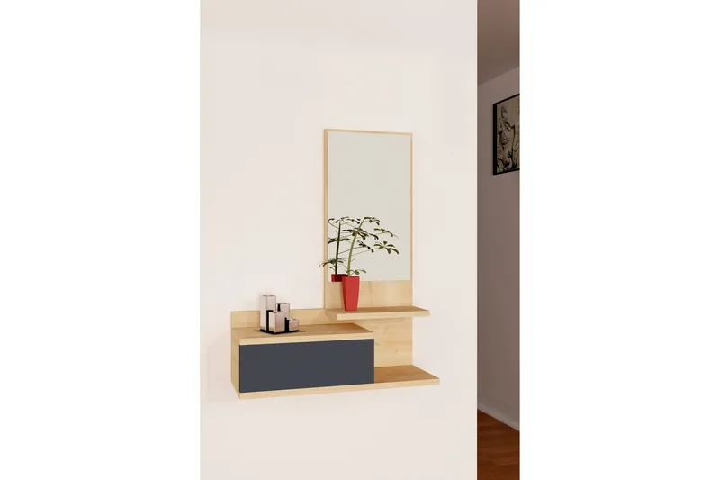 Filford Sideboard 60 cm - Antracit/Ek - Förvaring - Förvaringsmöbler - Sideboard & skänk