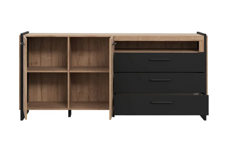 Gevgelija Sideboard 41x187 cm - Brun/Svart - Förvaring - Förvaringsmöbler - Sideboard & skänk