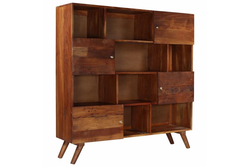 Högskåp massivt återvunnet trä 150x40x152 cm - Brun - Förvaring - Förvaringsmöbler - Sideboard & skänk