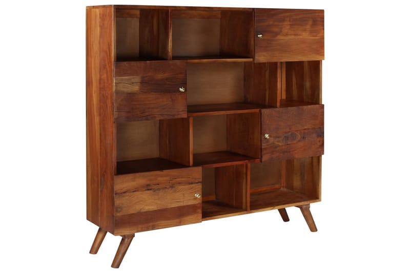 Högskåp massivt återvunnet trä 150x40x152 cm - Brun - Förvaring - Förvaringsmöbler - Sideboard & skänk