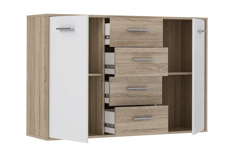 Haba Skänk 34x123 cm - Brun/Vit - Förvaring - Förvaringsmöbler - Sideboard & skänk