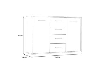 Haba Skänk 34x123 cm i Trä - Vit - Förvaring - Förvaringsmöbler - Sideboard & skänk