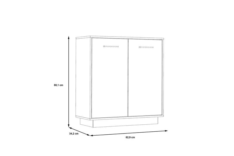 Haba Skänk 34x83 cm - Brun/Vit - Sideboard & skänk