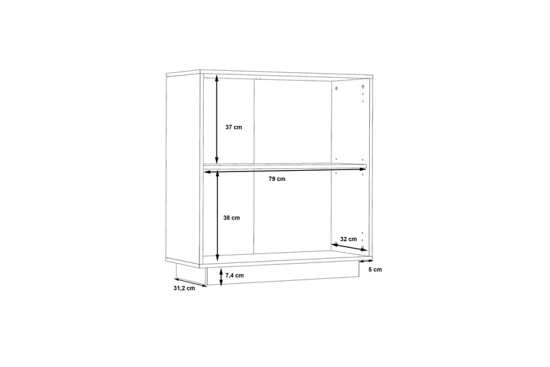 Haba Skänk 34x83 cm - Brun/Vit - Sideboard & skänk