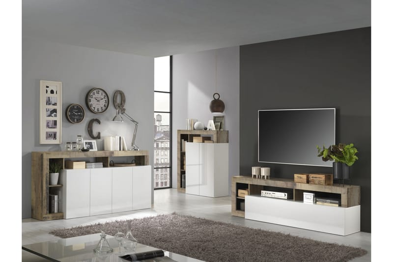 Hamburgan Sideboard 42x184 cm - Vit - Förvaring - Förvaringsmöbler - Sideboard & skänk