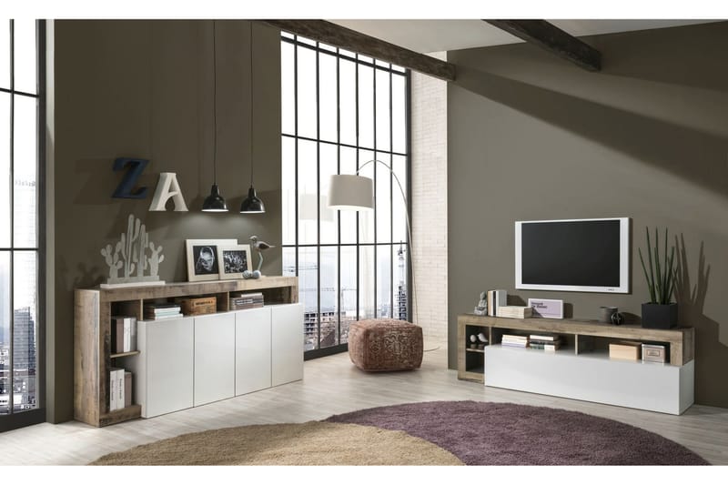 Hamburgan Sideboard 42x184 cm - Vit - Förvaring - Förvaringsmöbler - Sideboard & skänk