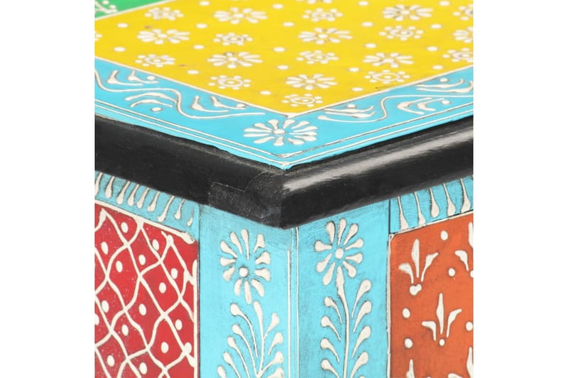 Handmålad skänk 80x35x75 cm massivt mangoträ - Flerfärgad - Förvaring - Förvaringsmöbler - Sideboard & skänk