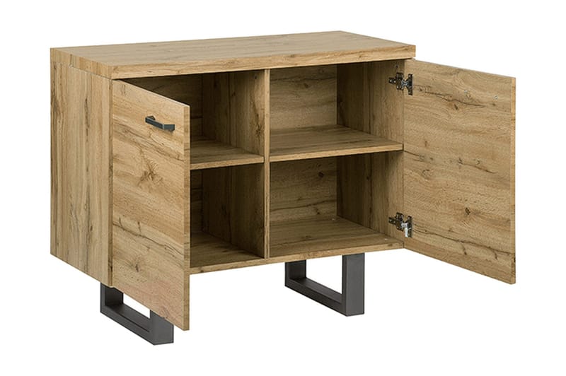 Harvley Skänk med 2 Dörrar i Trä med Metallben - Brun - Förvaring - Förvaringsmöbler - Sideboard & skänk