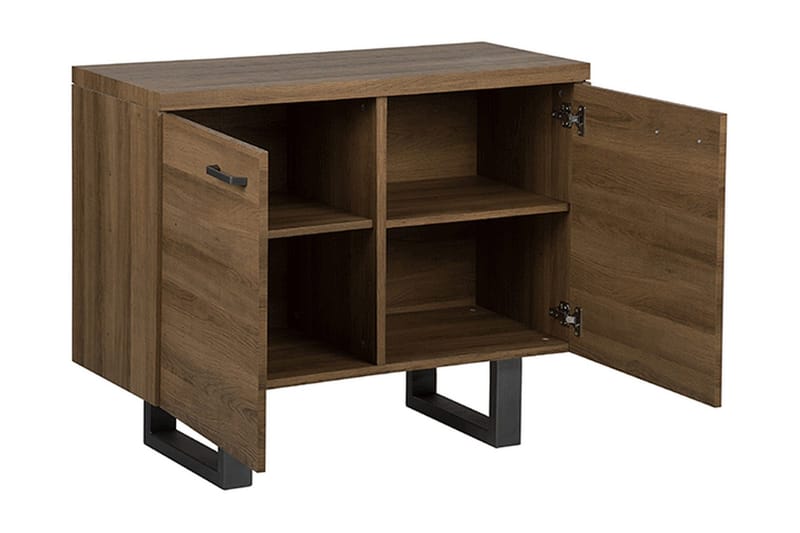 Harvley Skänk med 2 Dörrar i Trä med Metallben - Brun - Förvaring - Förvaringsmöbler - Sideboard & skänk