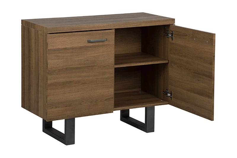 Harvley Skänk med 2 Dörrar i Trä med Metallben - Brun - Förvaring - Förvaringsmöbler - Sideboard & skänk