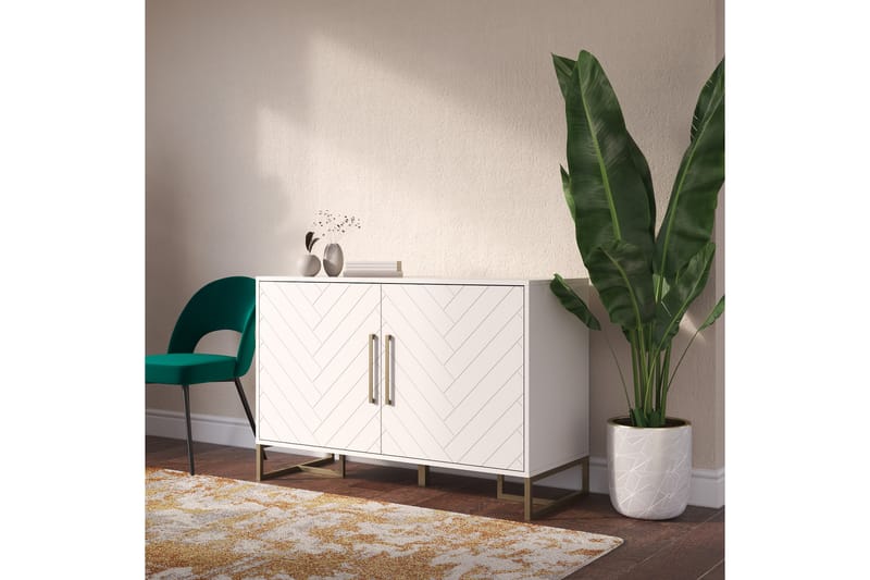 Herringbone Sideboard 122x48 cm Vit - CosmoLiving - Sideboard & skänk