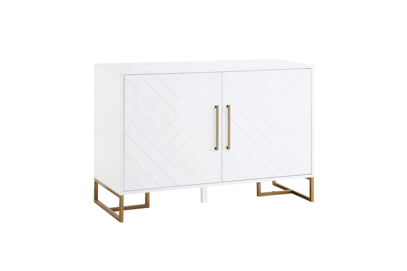 Herringbone Sideboard 122x48 cm Vit - CosmoLiving - Sideboard & skänk