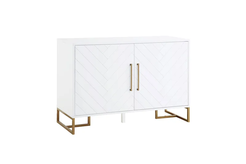 Herringbone Sideboard 122x48 cm Vit, CosmoLiving