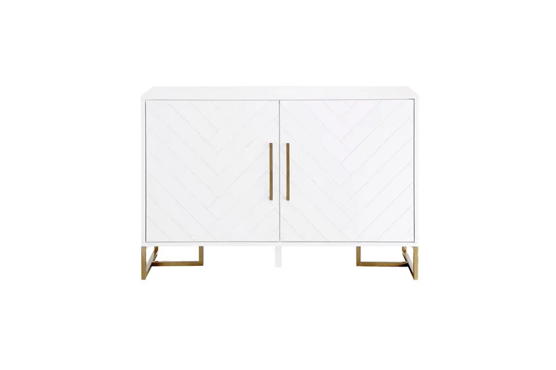 Herringbone Sideboard 122x48 cm Vit - CosmoLiving - Förvaring - Förvaringsmöbler - Sideboard & skänk
