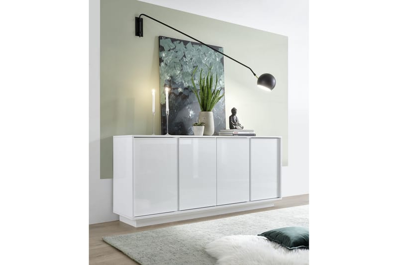 Ice Sideboard 180x43 cm - Vit Högglans - Sideboard & skänk