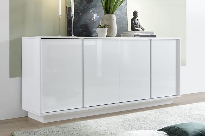 Ice Sideboard 180x43 cm - Vit Högglans - Sideboard & skänk