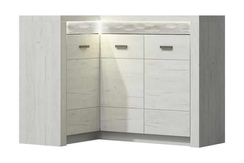 Indianapolis Skänk 131x42x104 cm - Beige/Grå/Vit - Sideboard & skänk