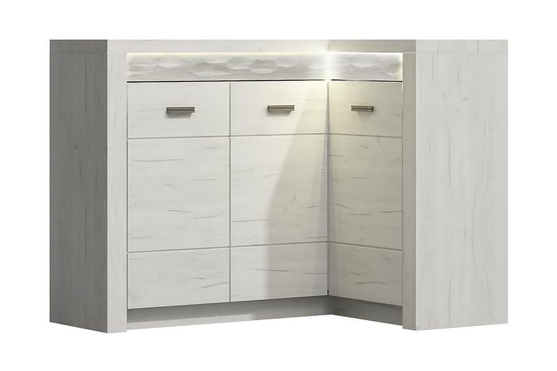 Indianapolis Skänk 131x42x104 cm - Grå/Vit - Sideboard & skänk