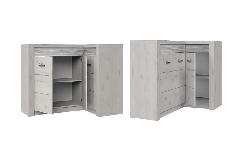 Indianapolis Skänk 131x42x104 cm - Mörk ask - Förvaring - Förvaringsmöbler - Sideboard & skänk