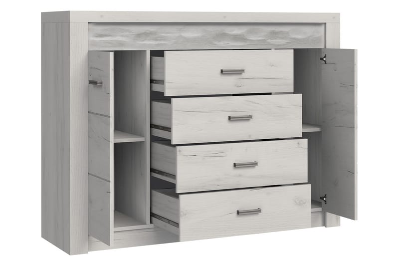 Indianapolis Skänk 137x42x104 cm - Beige|Brun - Förvaring - Förvaringsmöbler - Sideboard & skänk