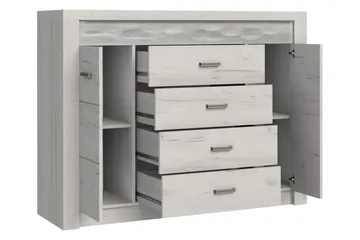 Indianapolis Skänk 137x42x104 cm - Beige|Brun - Förvaring - Förvaringsmöbler - Sideboard & skänk