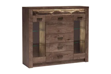 Indianapolis Skänk 137x42x122 cm - Brun - Förvaring - Förvaringsmöbler - Sideboard & skänk
