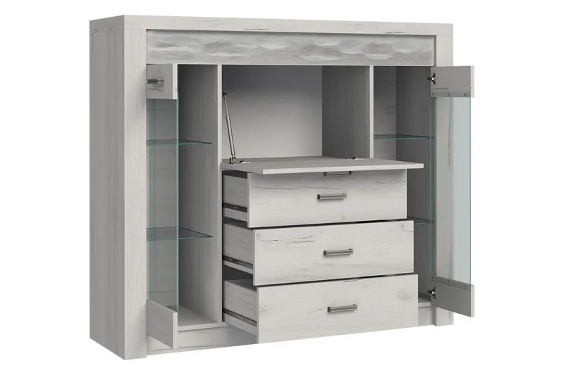 Indianapolis Skänk 137x42x122 cm - Brun - Förvaring - Förvaringsmöbler - Sideboard & skänk