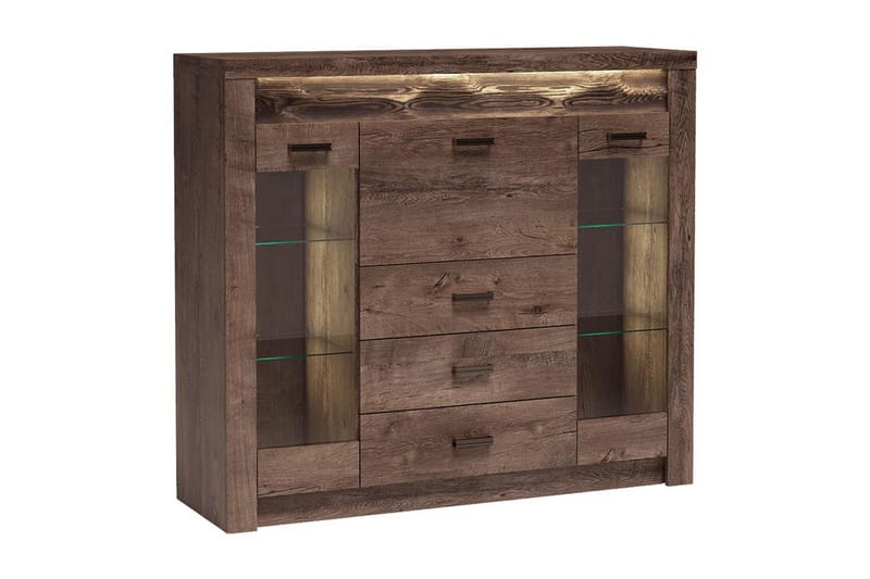 Indianapolis Skänk 137x42x122 cm - Brun - Förvaring - Förvaringsmöbler - Sideboard & skänk