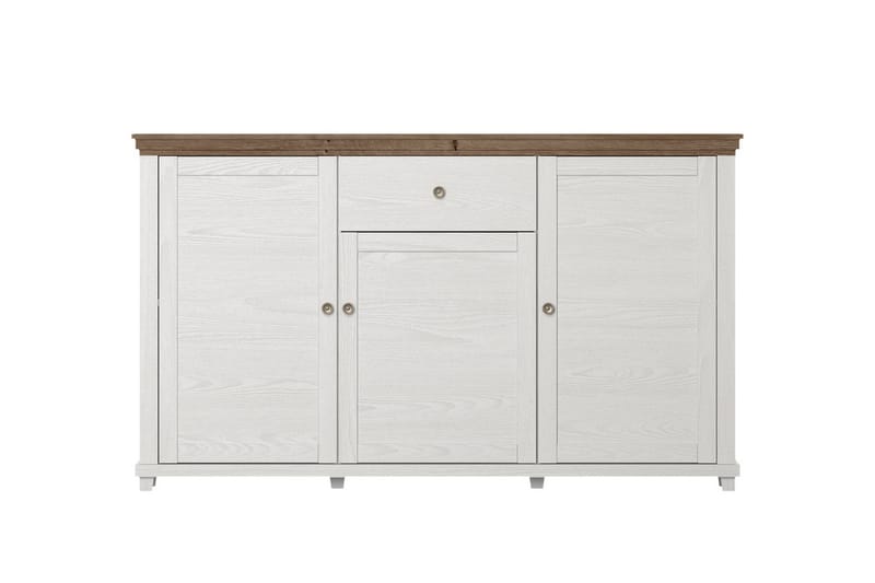 Ivreri Sideboard 42x160 cm - Vit/Natur - Sideboard & skänk