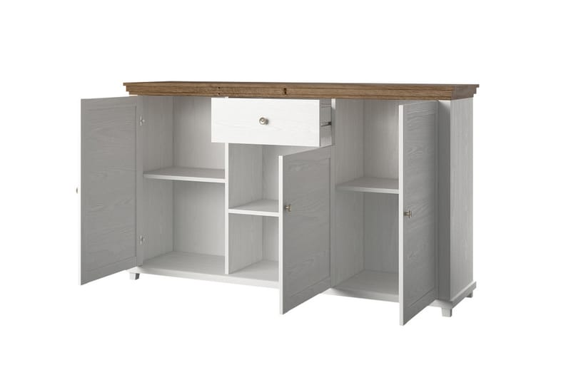 Ivreri Sideboard 42x160 cm - Vit/Natur - Förvaring - Förvaringsmöbler - Sideboard & skänk