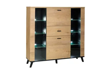 John Skänk 131x40x131 cm - Beige/Svart/Brun - Förvaring - Förvaringsmöbler - Sideboard & skänk