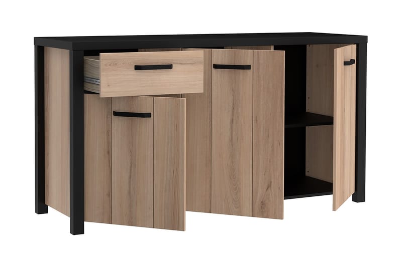 Konitsa Sideboard 52x160 cm - Brun/Svart - Förvaring - Förvaringsmöbler - Sideboard & skänk