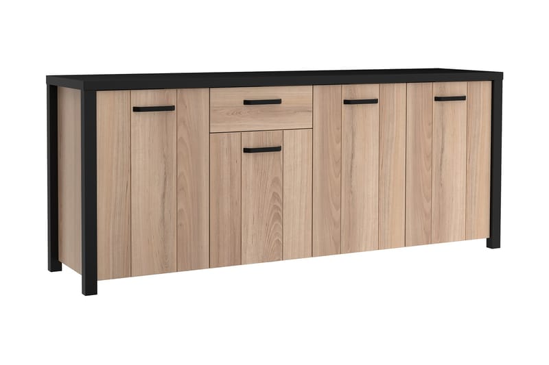 Konitsa Sideboard 52x210 cm - Brun/Svart - Sideboard & skänk