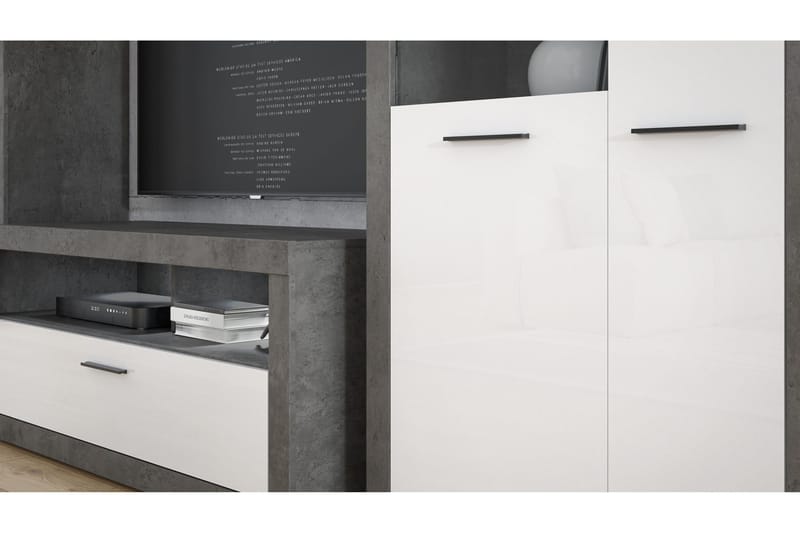 Kranea Sideboard 41x143 cm - Grå/Vit - Förvaring - Förvaringsmöbler - Sideboard & skänk