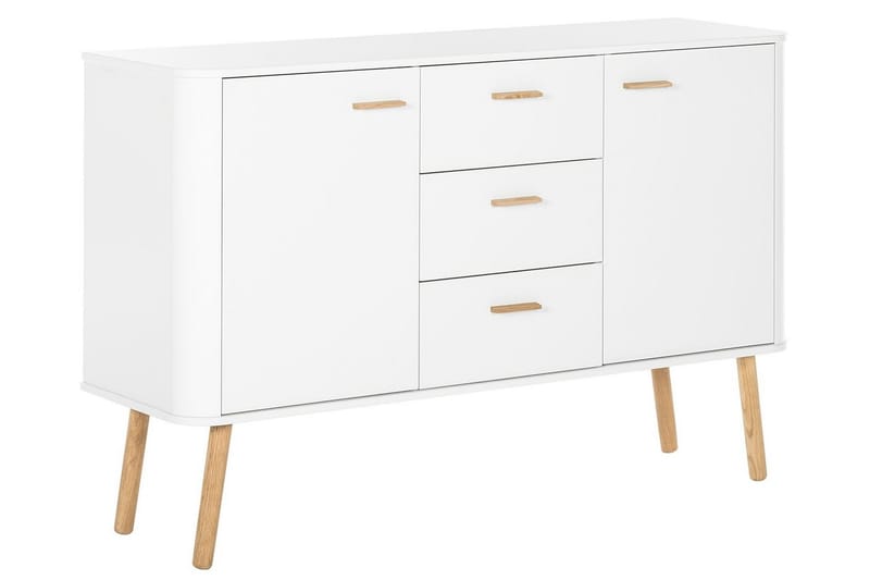 Lausanne Sideboard 136x40 cm - Vit/Natur - Sideboard & skänk