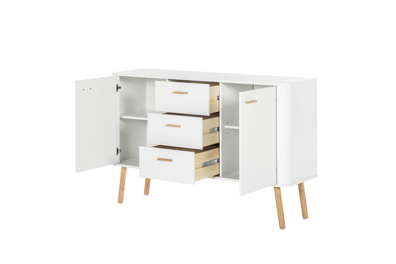 Lausanne Sideboard 136x40 cm - Vit/Natur - Förvaring - Förvaringsmöbler - Sideboard & skänk