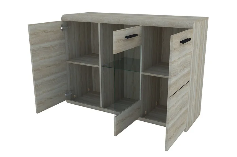 Link Skänk 120x42x87 cm - Beige/Grå - Förvaring - Förvaringsmöbler - Sideboard & skänk