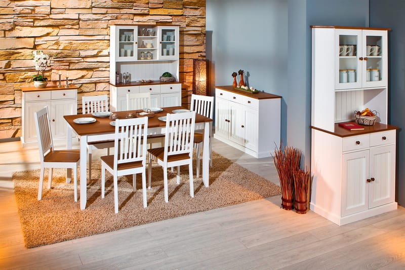 Livesey Sideboard 130 cm - Vit/Natur - Förvaring - Förvaringsmöbler - Sideboard & skänk