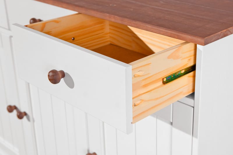 Livesey Sideboard 130 cm - Vit/Natur - Förvaring - Förvaringsmöbler - Sideboard & skänk