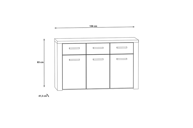 Loannia Sideboard 41x136 cm - Brun - Förvaring - Förvaringsmöbler - Sideboard & skänk