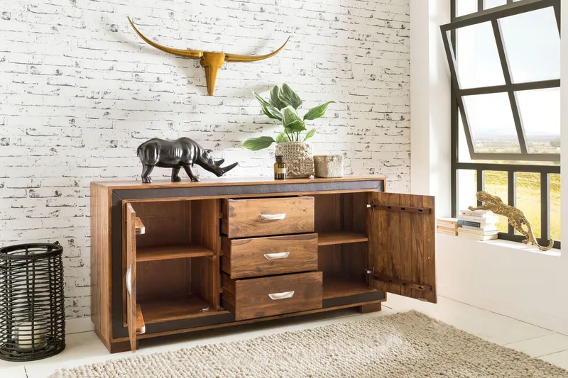 Luqman Skänk 160x44 cm - Trä/natur - Förvaring - Förvaringsmöbler - Sideboard & skänk