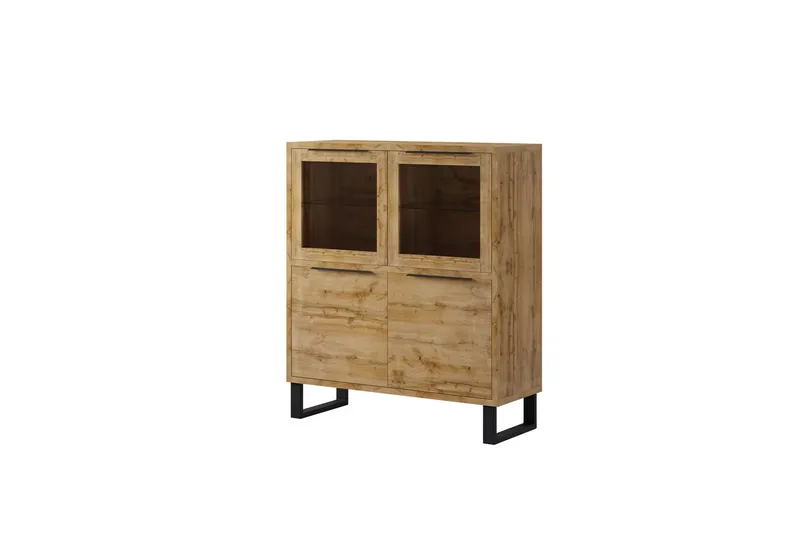 Malissa Sideboard i Trä med Metallben, Träfärgad