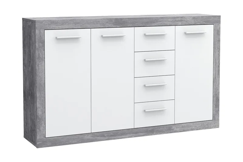 Mohaned Rektangulär Skänk 34x153 cm i Trä, Vit