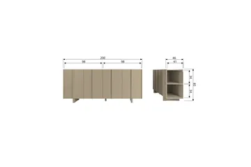 Morya Skänk 200 cm - Brun - Förvaring - Förvaringsmöbler - Sideboard & skänk